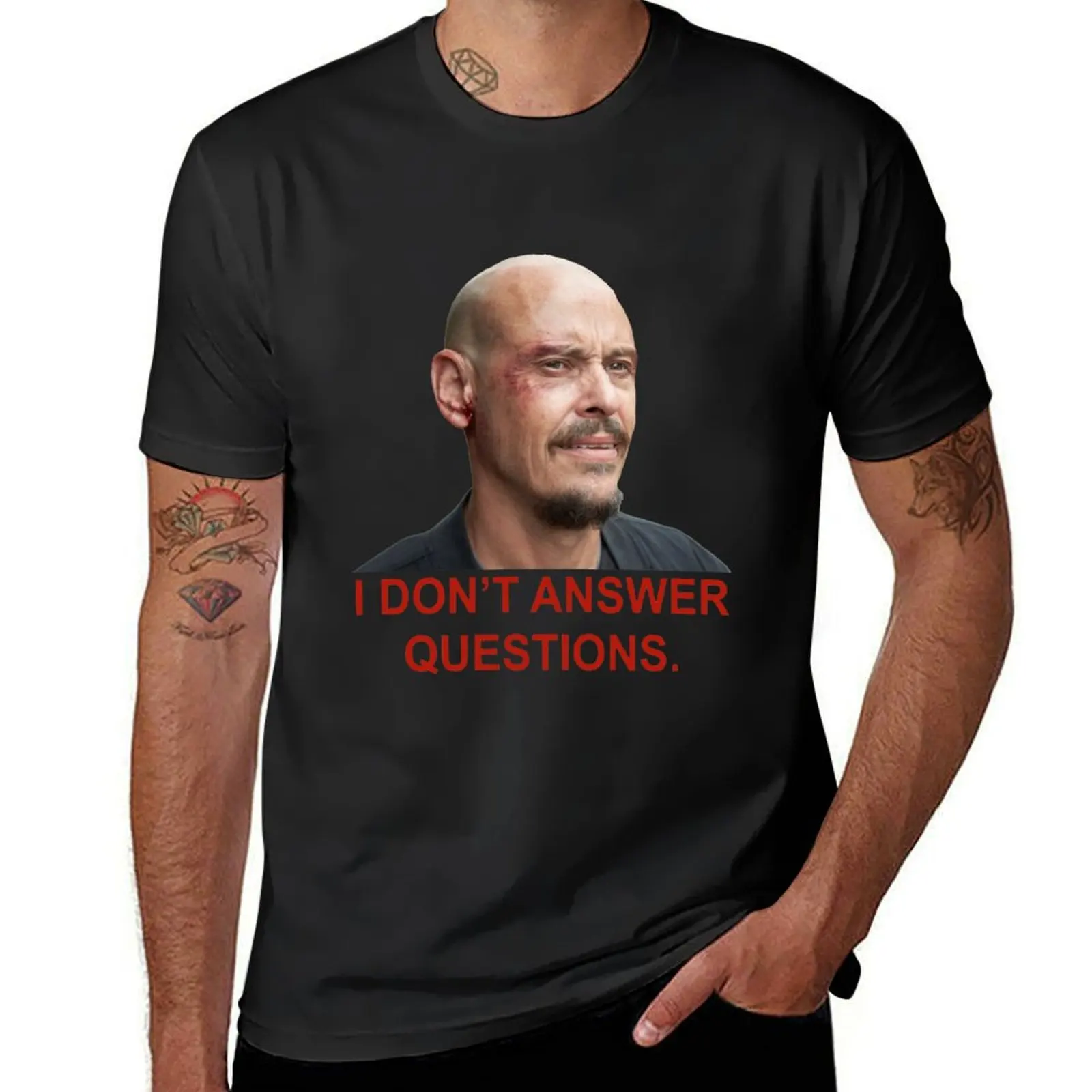 

I don't answer questions T-Shirt quick-drying blanks clothes for men