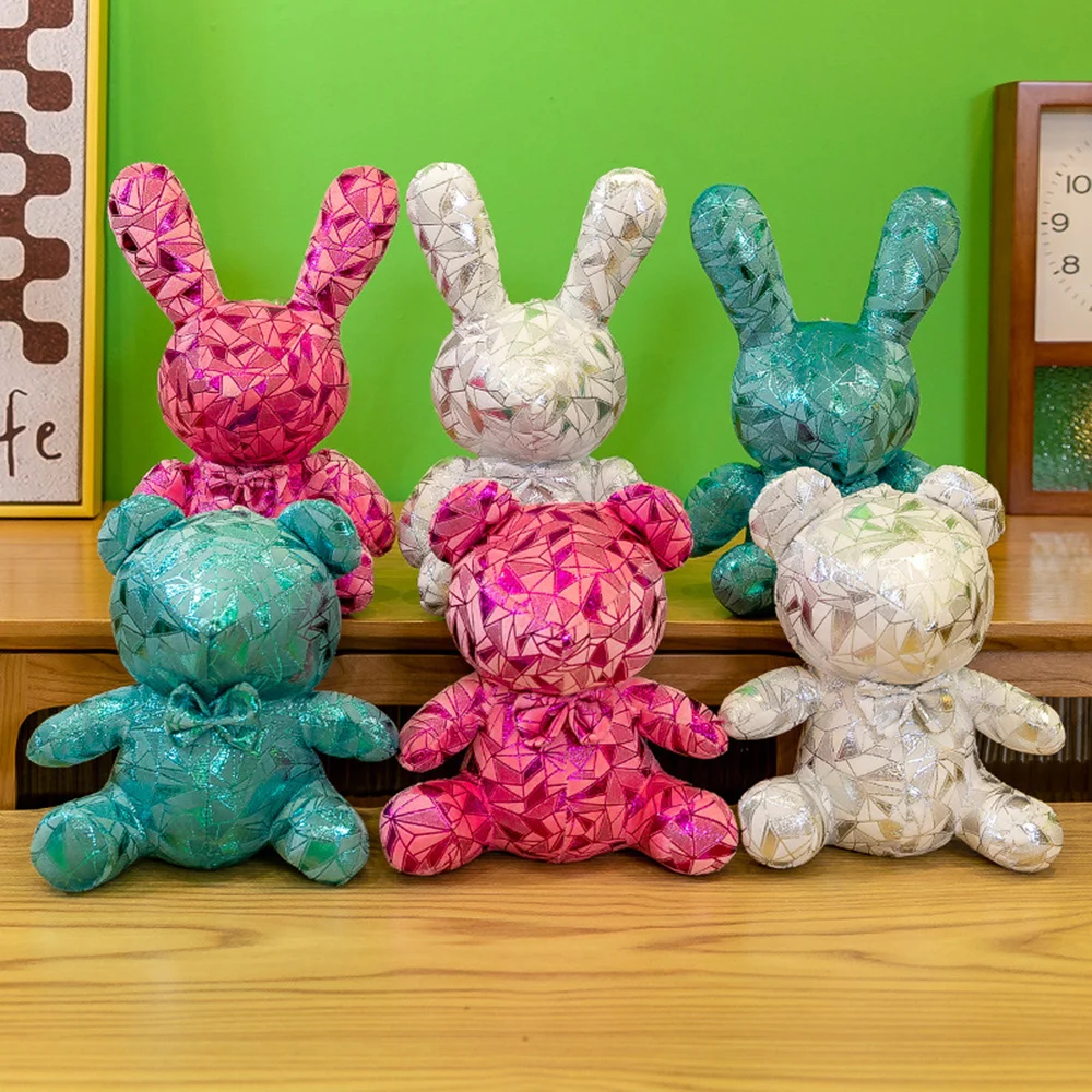 Pasgeboren baby pluche knuffels cartoon konijn/beer vroeg educatief speelgoed