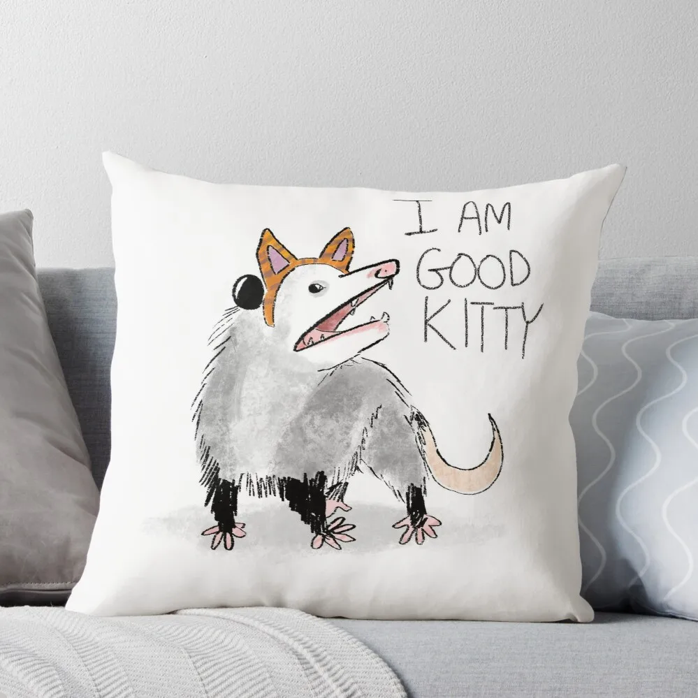 

I AM GOOD KITTY Design Throw Pillow sleeping pillows Sofas Covers