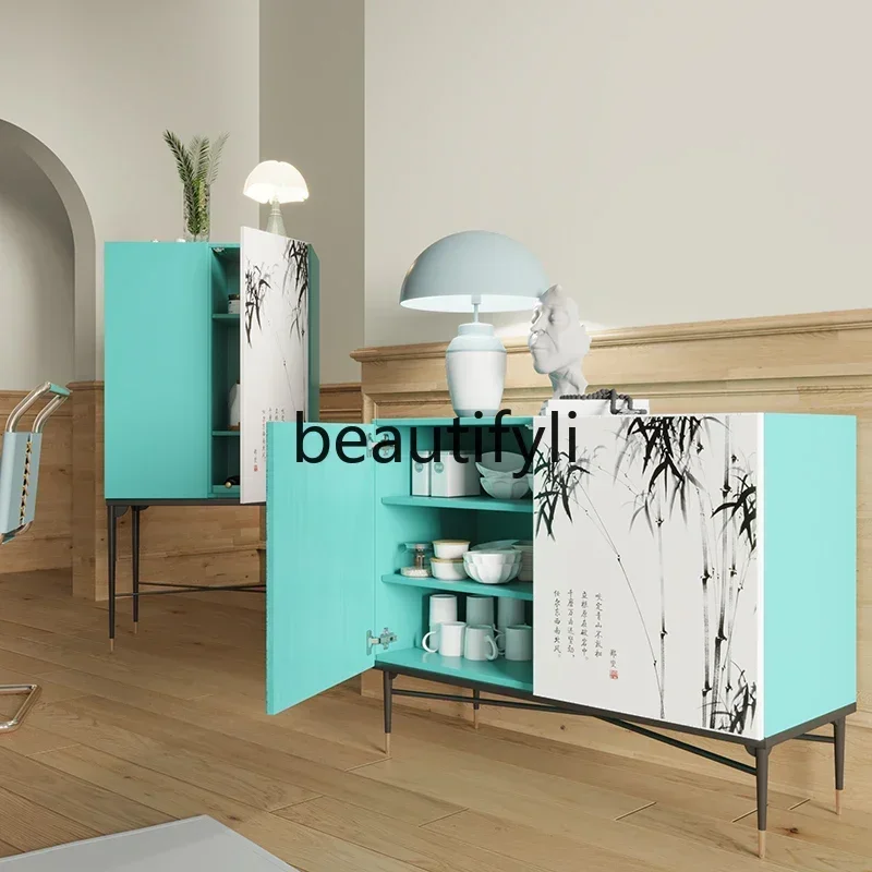 

Asmt14 New Medieval retro chest cabinet, living room storage cabinet, multi-functional locker, household solid wood tall cabinet