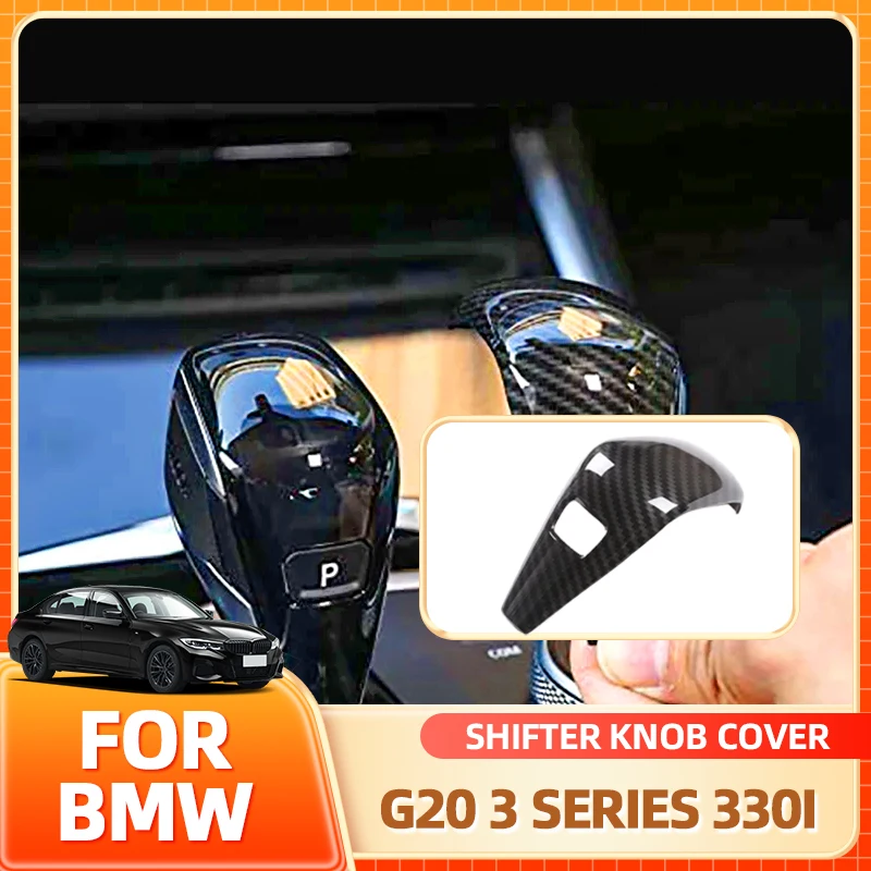 Горячая автомобильная ручка переключения передач из углеродного волокна, накладка на голову для BMW G20 3 серии 330i M340i G29 Z4 2019 2020 2021, автомобильная внутренняя наклейка