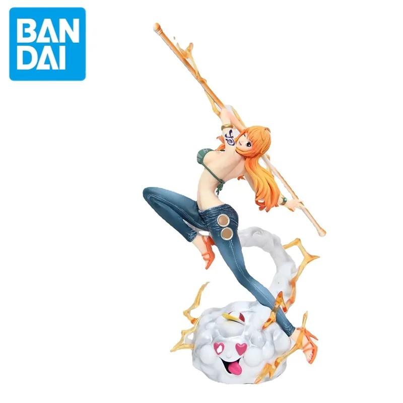 

Bandai бутик ONE PIECE IU popmax резонанс серии шорты фигурка Нами Зевс палочка погоды модель Нами орнамент
