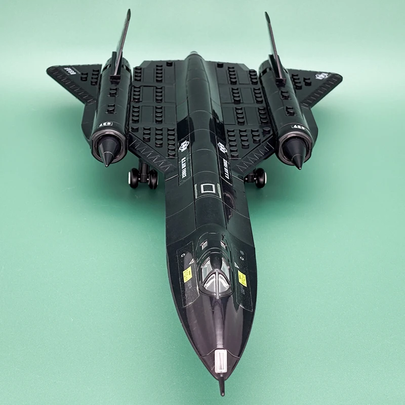 

Black Bird SR-71 Reconnaissance Aircraft Building Blocks Spy Plane Model Kit Military Jet Construction Toy Boys Gift Display