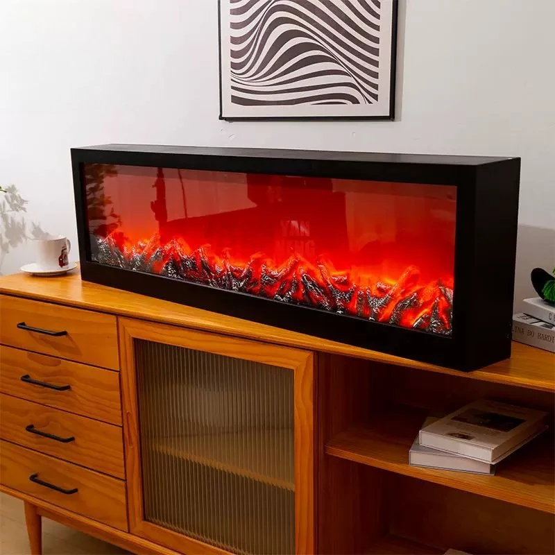 Simulation flame electronic fireplace decorative cabinet ambient light TV cabinet embedded living room decoration