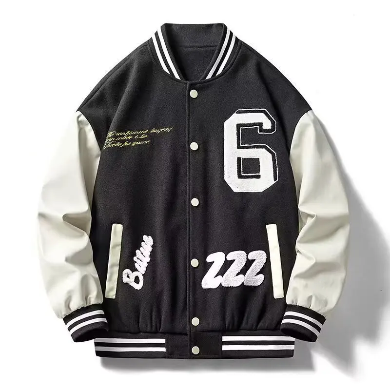 Handsome Jacket Men Ins High Street Tide Brand Hong Kong Style Japanese Harajuku Style Korean Version Trendy Coat