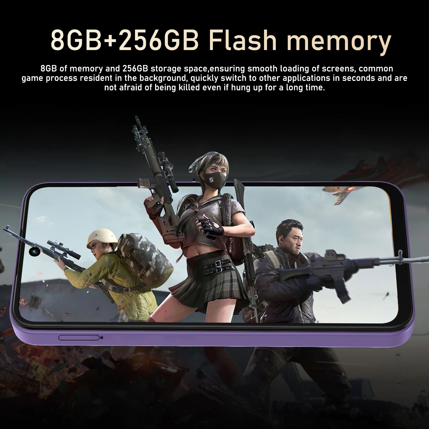 جديد RGB تأثير الإضاءة الهاتف المحمول فتح الهاتف الذكي أندرويد 12 6.67 بوصة شاشة ، 8 + 256GB 13 + 16MP 4400mAh لمتجر جوجل بلاي