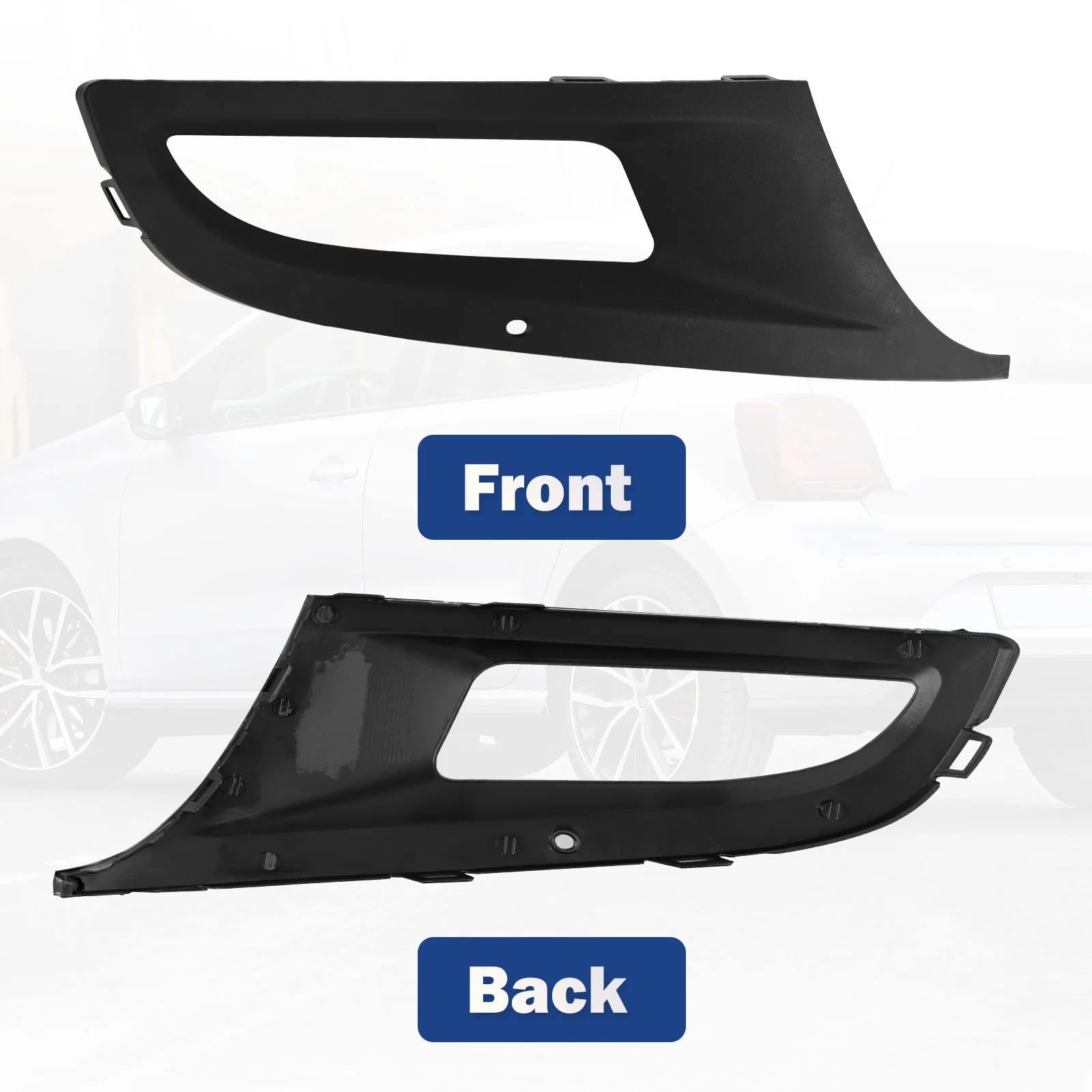 1 Pair Front Bumper Fog Light Cover Fog Light Grill For VW Polo 6R MK5 HATCHBACK 2009 2010 2011 2012 -2015 6R0853665D 6R0853666D