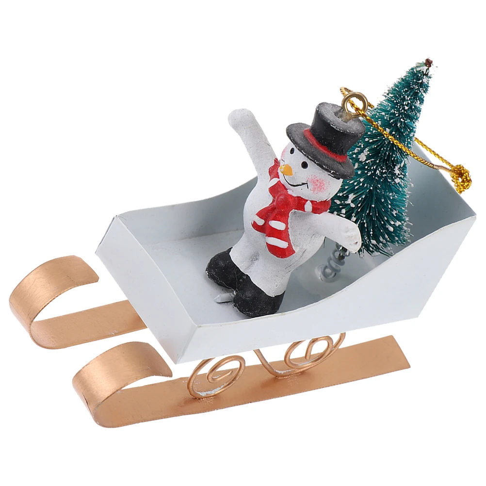 

Christmas Tree Sleigh Hanging Pendant Rustic Holiday Sled Xmas Decors Home Christmas Tree Decoration Garden Party Layout