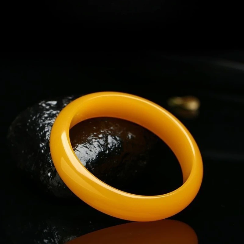 

New Natural Yellow Agate Flat Bar Bracelet, Classic Fashion Jade Bracelet