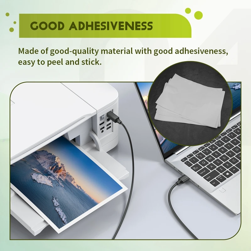 SR-25 листов виниловой наклейки для печати, самоклеящаяся водостойкая матовая белая бумага для печати, для струйного принтера