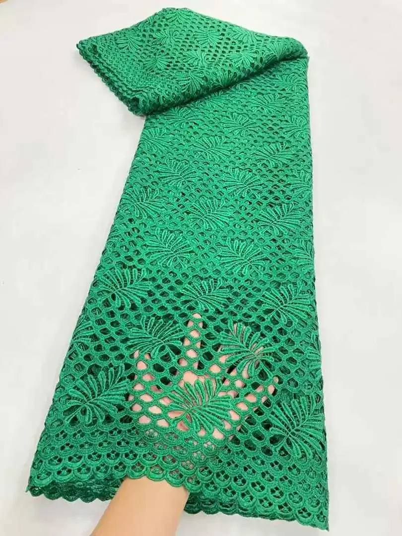 

High Quality Cord Lace,African Nigerian Cotton Wedding Lace Fabric, Party Dress Sequins for Sewing, Water Soluble, 5Yards, T770
