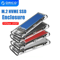 ORICO M2 SSD Case NVME SSD Enclosure M.2 to Type C Transparent Hard Drive Enclosure for NVME PCIE NGFF SATA M Key SSD Disk case