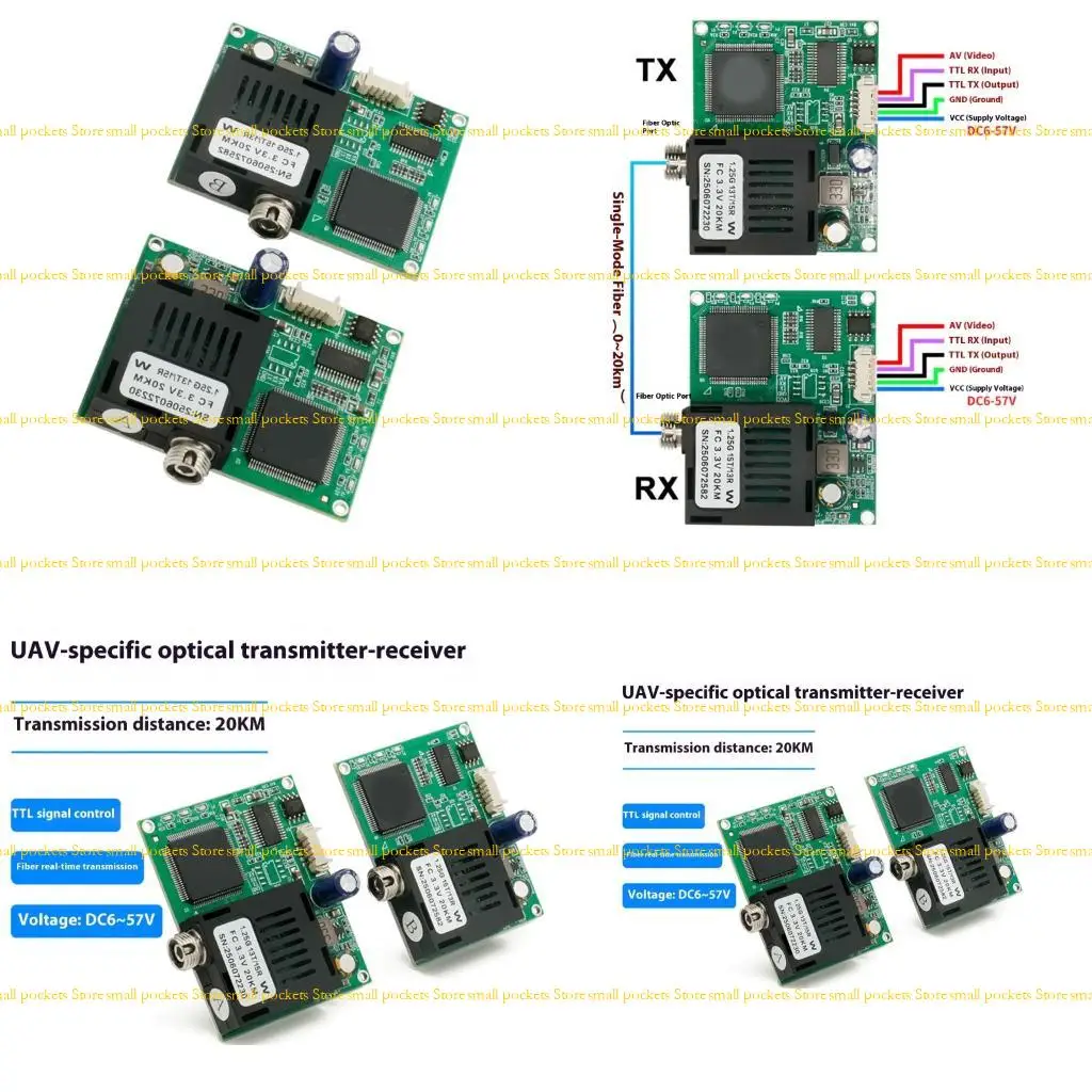 

R1WD Дроны Волоконно-оптические преобразователи сигналов Модуль TTL SBUS UART Интерфейсы Передача на большие расстояния