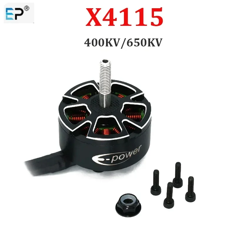 

E-Power Motor X4115 400KV/650KV Motor Parts 3-8S Brushless Motor Compatible 13/15/16inch Propeller for FPV RC Drone Parts Toys