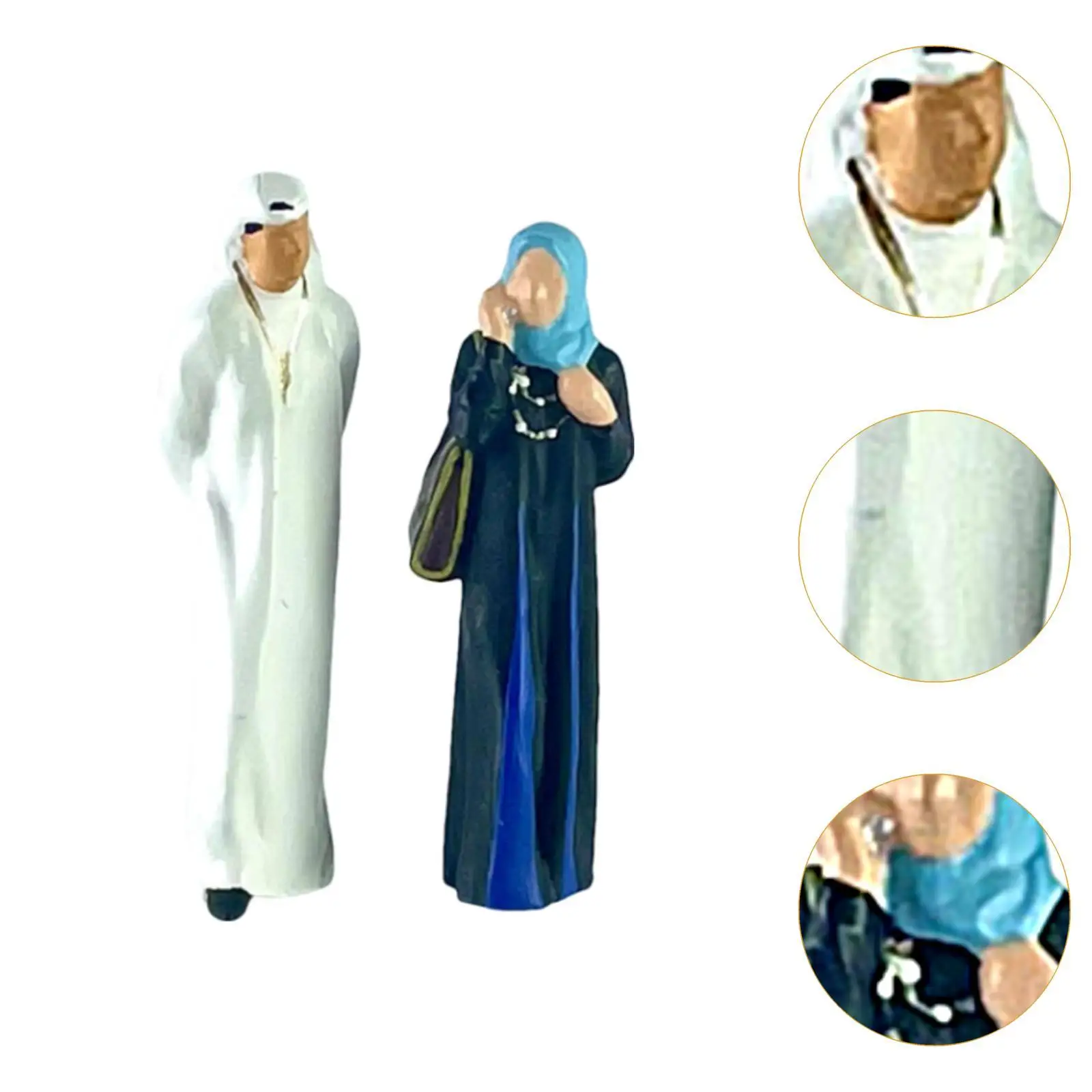 2 stuks 1/64 schaal miniatuur figuur model cijfers film rekwisieten beeldje decor