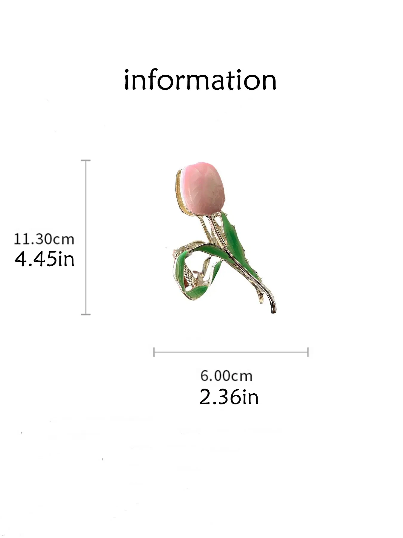 New Tulip Hair Claw Flower grace Shark Clip Headdress Vintage Ponytail Claw Clip Trendy sweet HAIR CLIP FOR GIRL Hair Jewelry image 6