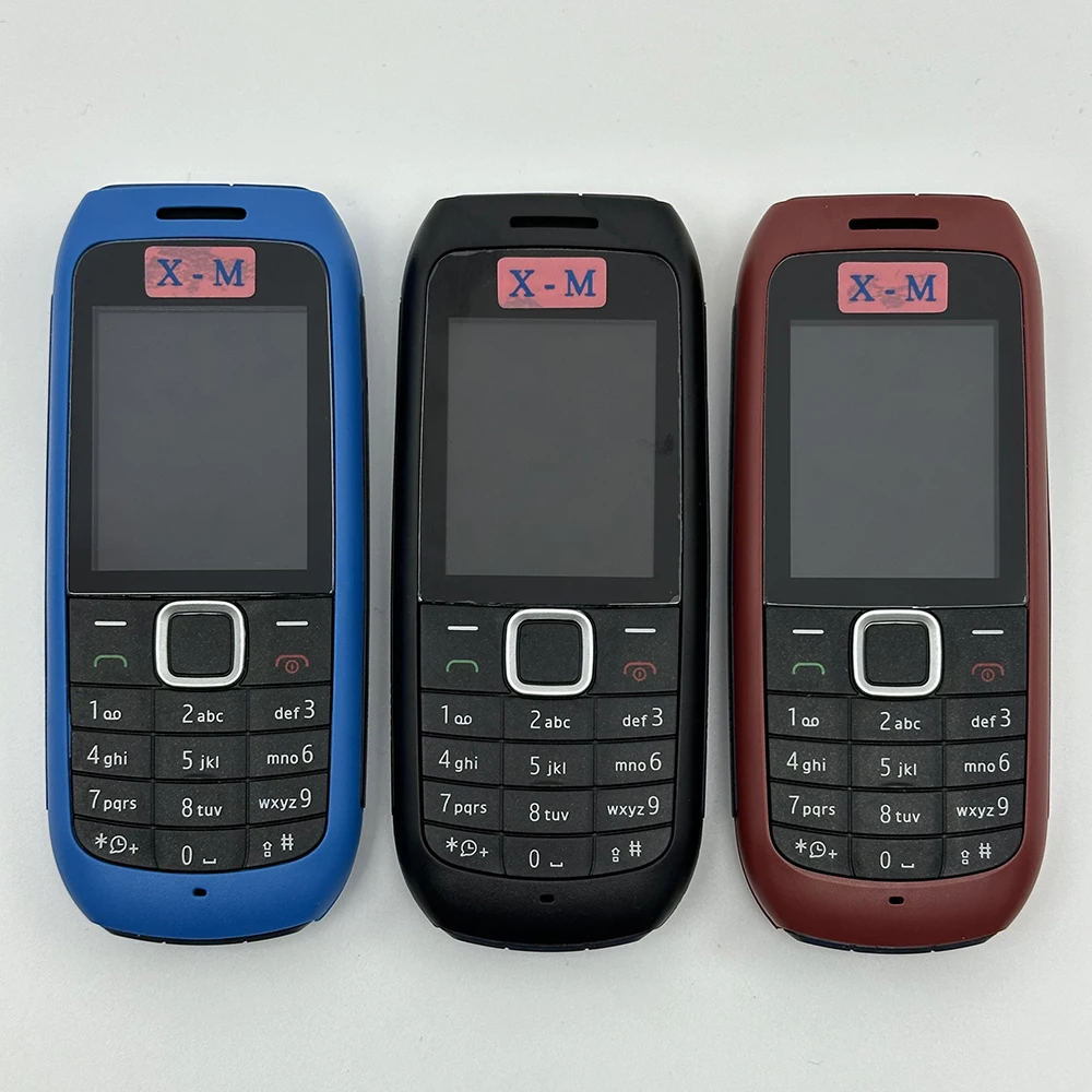 Original 1616 Unlocked Mobile Cell Phone 2G GSM 900/1800 English Russian Arabic Keyboard Cellphone.Made in Finland on 2010 Year