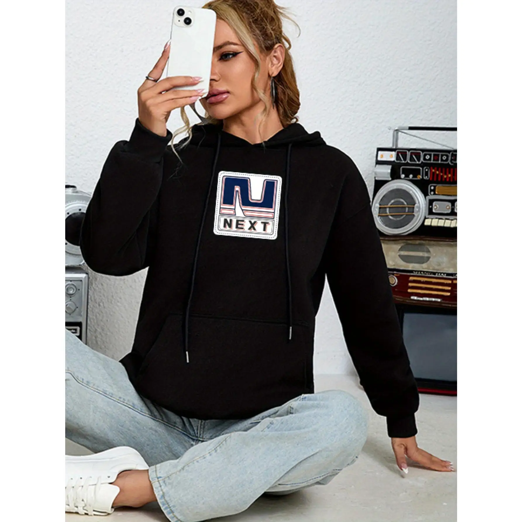 Get Ready for a Fashionable Autumn and Winter with this Women's Letter Print Hoodie