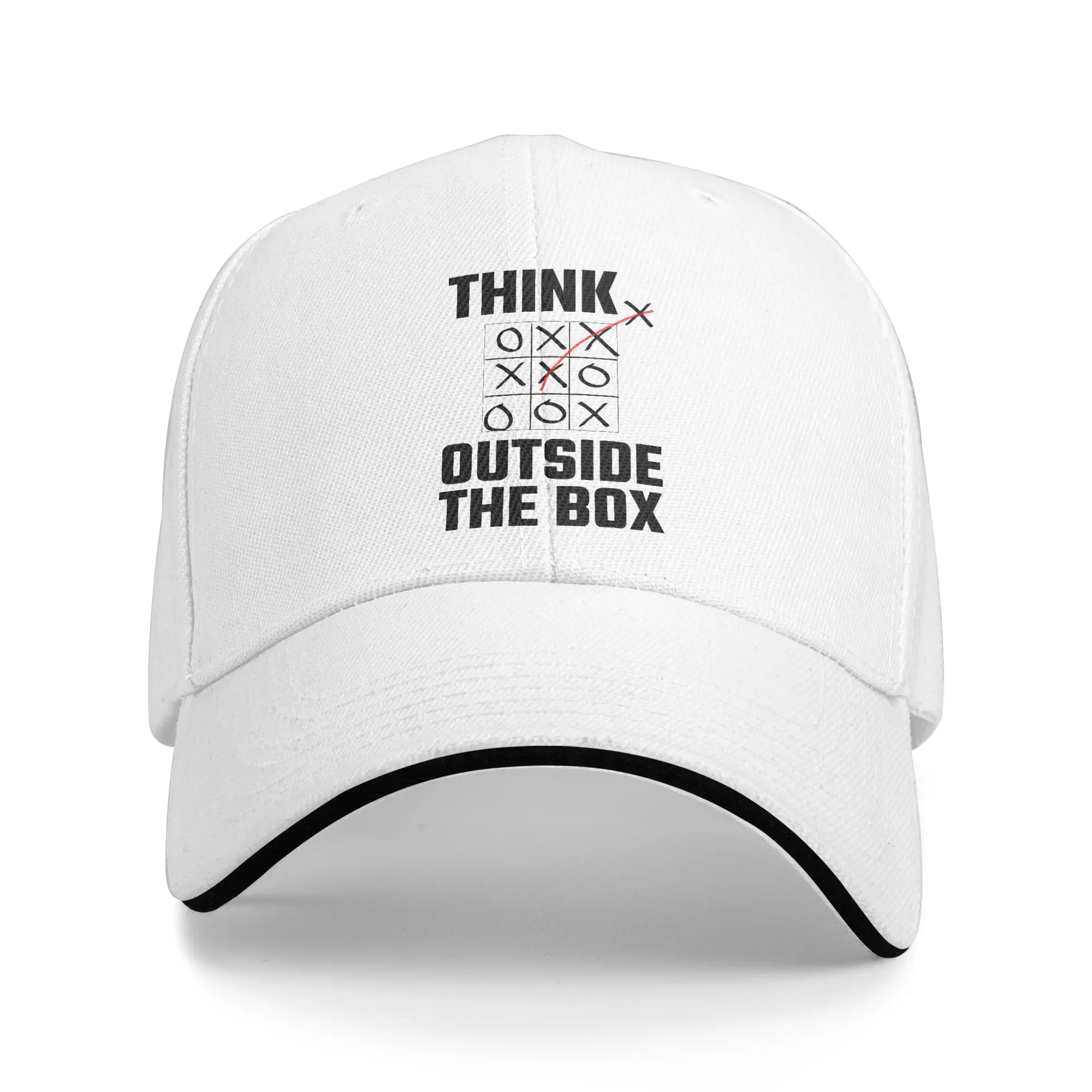 Think Outside The Box  Sandwich Hat Men Women ,Vintage Game Caps Sports Cap Breathable Snapback Caps Baseball Caps Summer