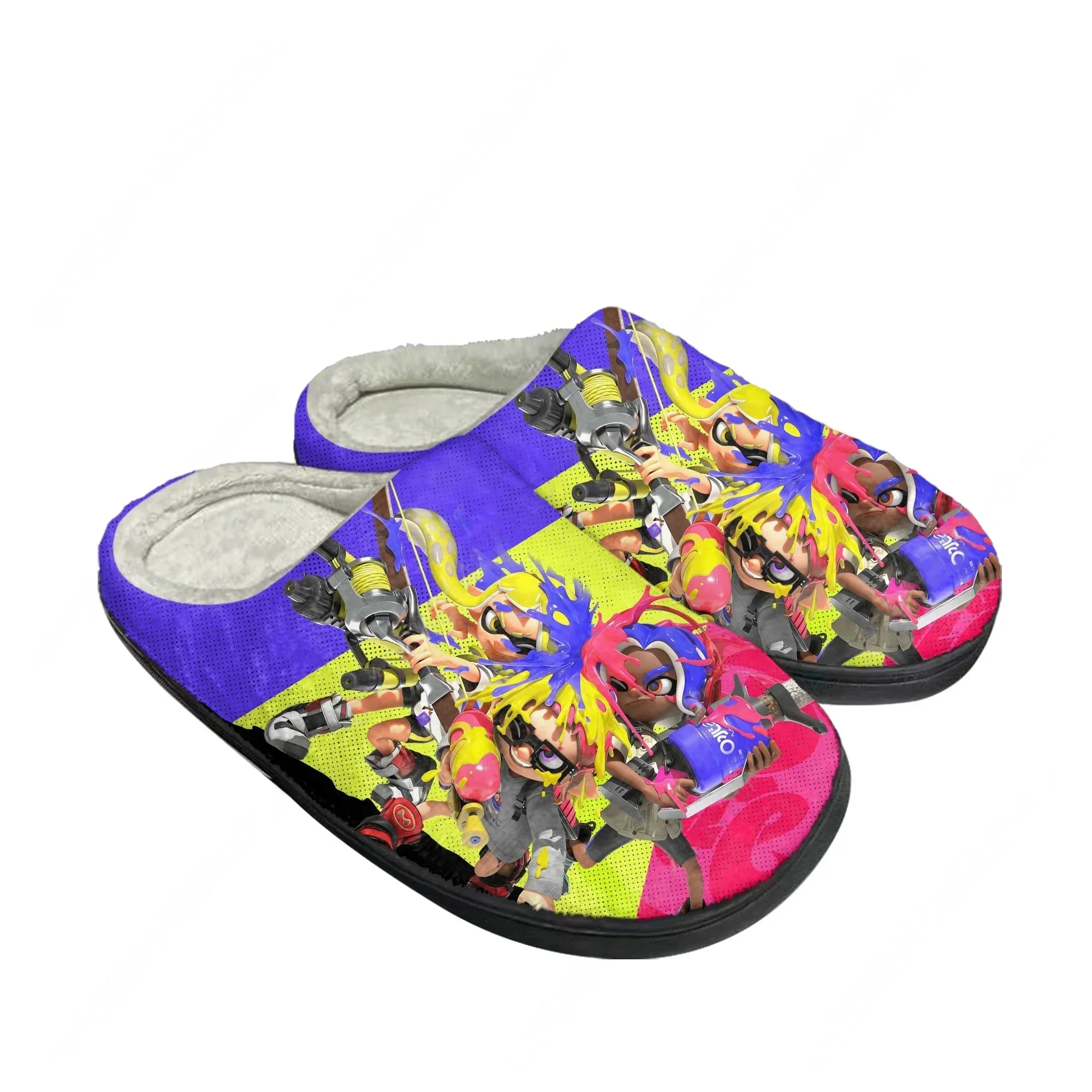 

Splatoons Home Cotton Custom Slippers Mens Womens Sandals Plush Bedroom Casual Keep Warm Shoes High Quality Thermal Slipper