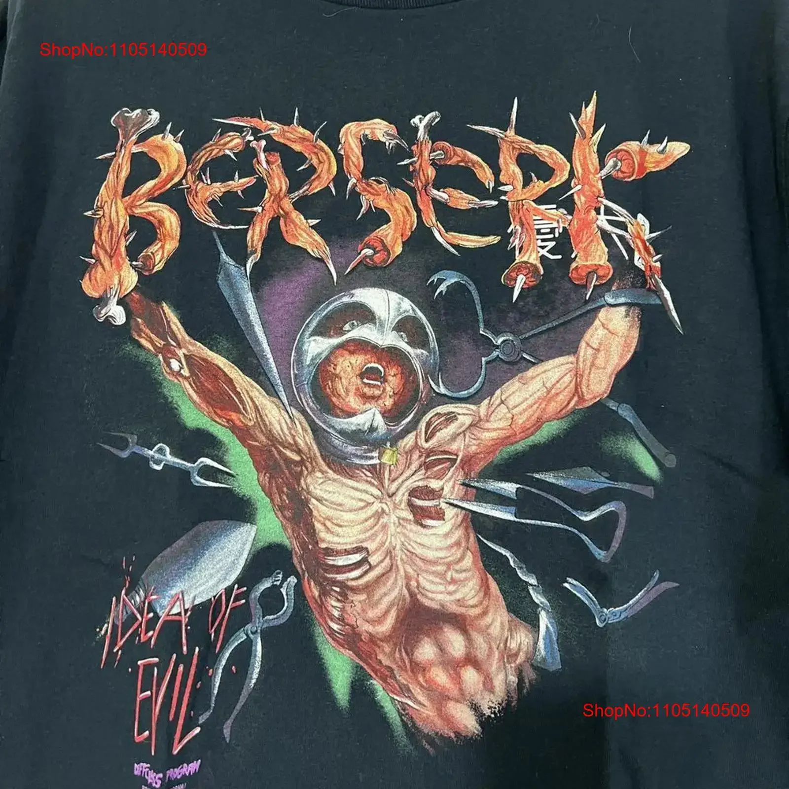 Berserk Griffith Femto Casca Guts Anime schwarz Kurzarm T-Shirt NH14084 Vintage gewaschen stilvoll leicht atmungsaktiv Unisex