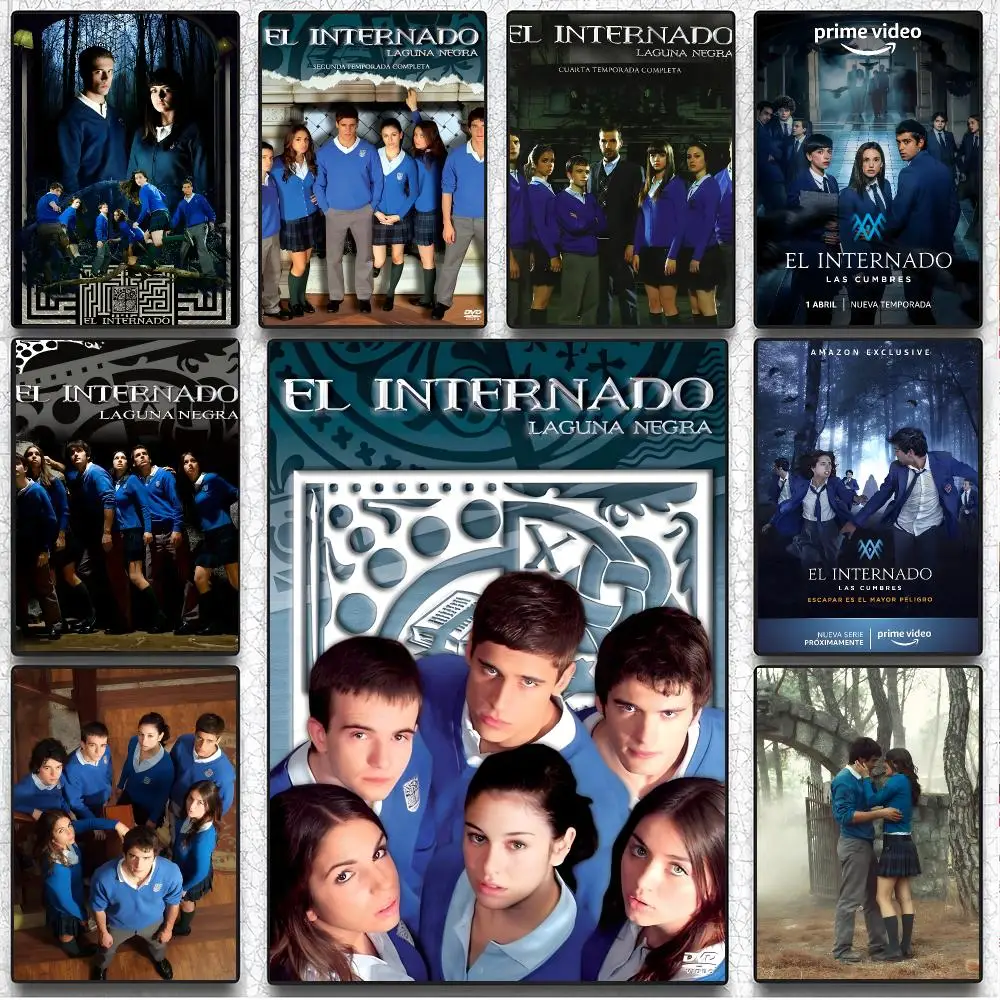 Series Thriller E-El Internado Poster Artistic Peel-Off Wall Decor, Indoor Outdoor Home Ornament for Collectors