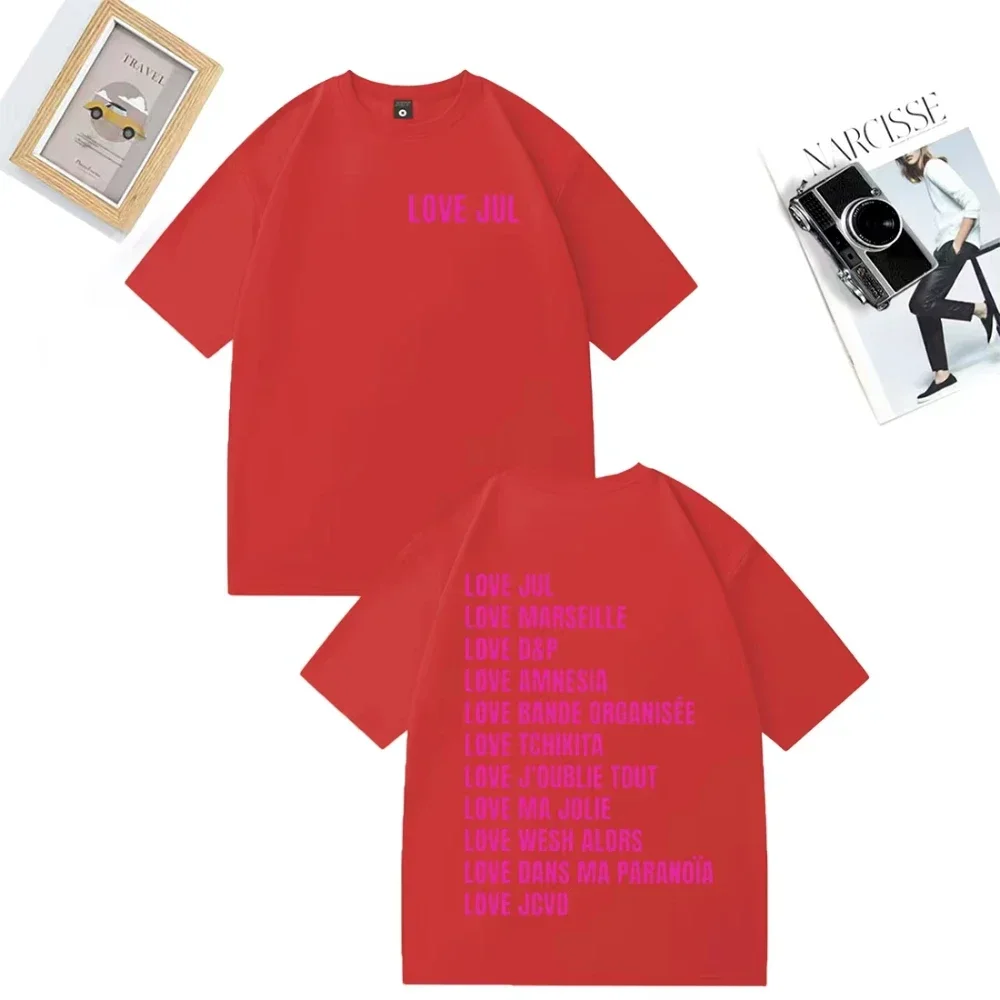 Love Jul T-Shirt Marseille Rap Fan Gift Men Women's Street Hip Hop Fashion TShirt Vintage Short Sleeve Clothes