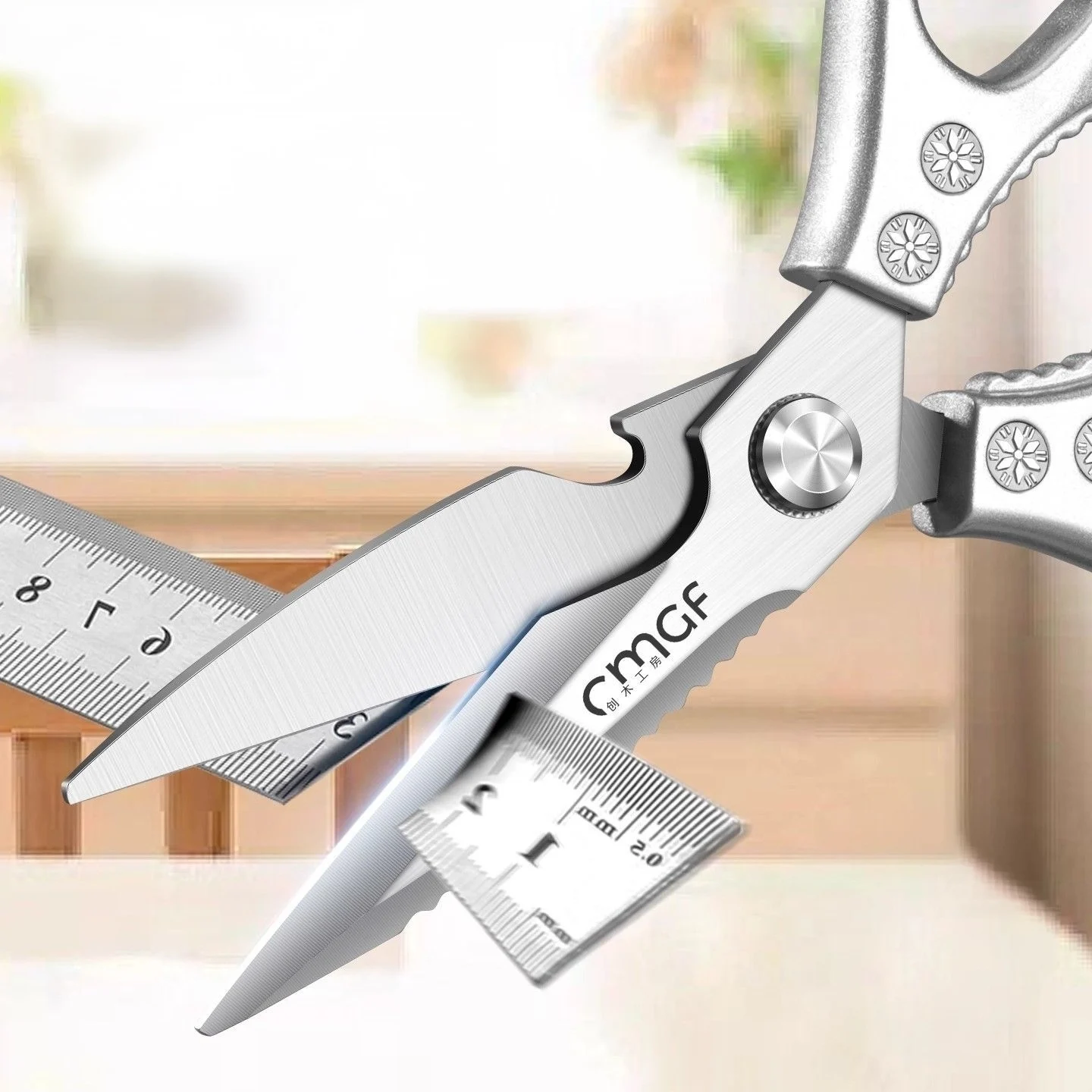 New Multifunctional Powerful Chicken Bone Clippers Stainless Steel Kitchen Scissors for Home Barbecue Fish Food Cutting Commerci