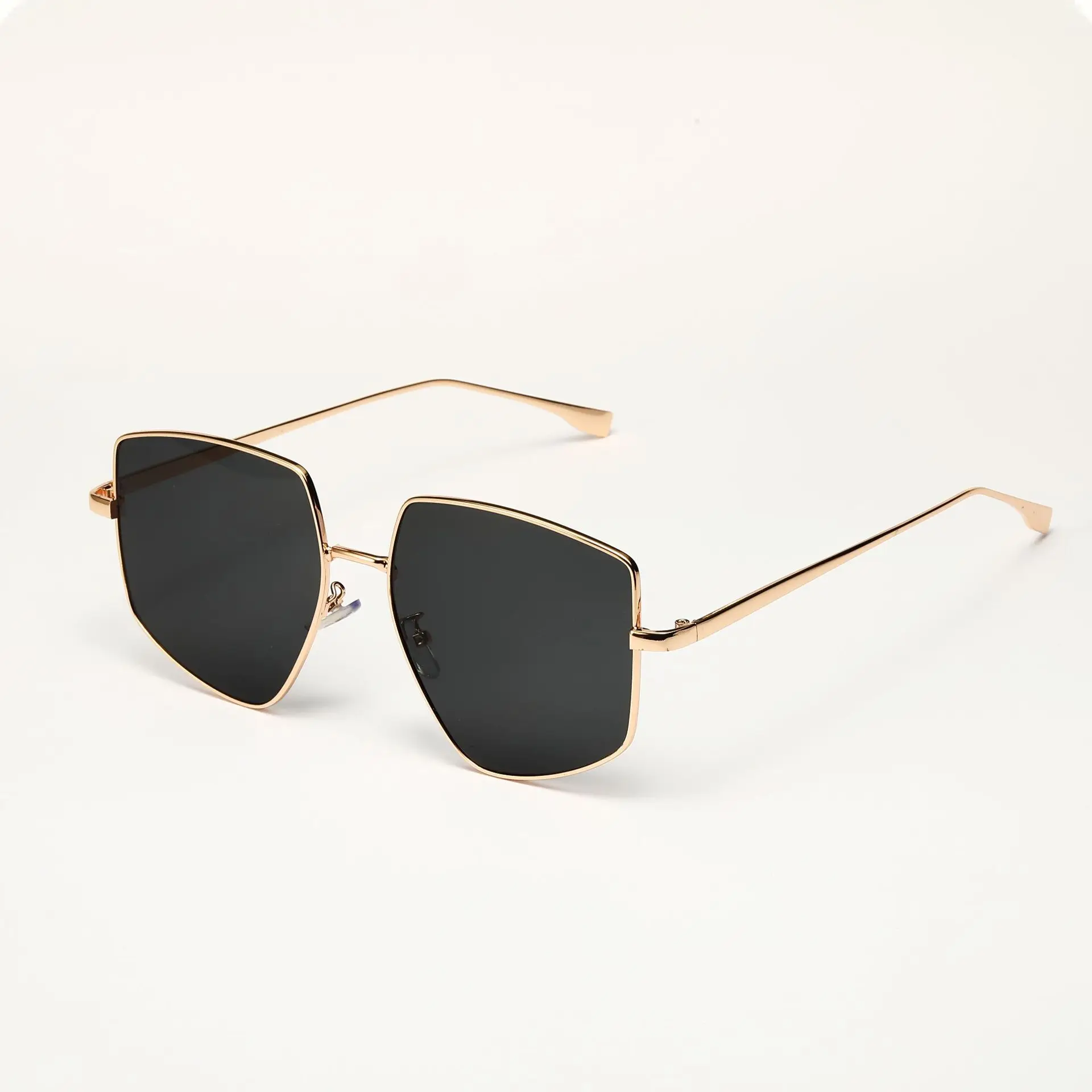 Oversized Gradient Polygon Sunglasses Women New Fashion Brand Irregular Alloy Sun Glasses For Female Vintage Color Lens Shades