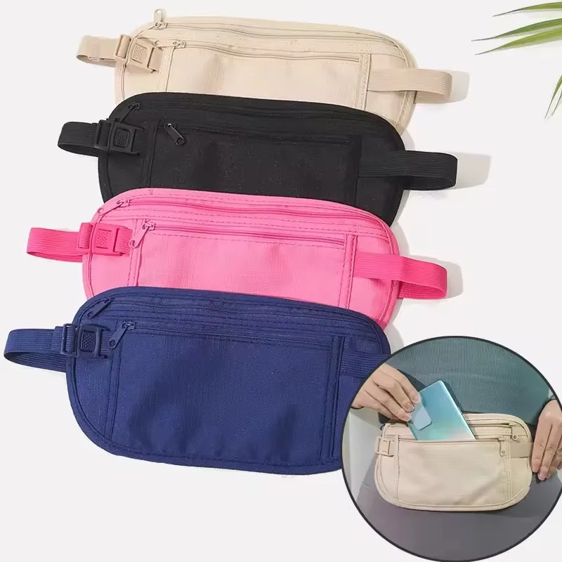 Sport Running Wais Bag Invisible Travel Waist Packs Pouch For Passport Money Belt Bag Hidden Security Wallet Gift Pack Money Bag