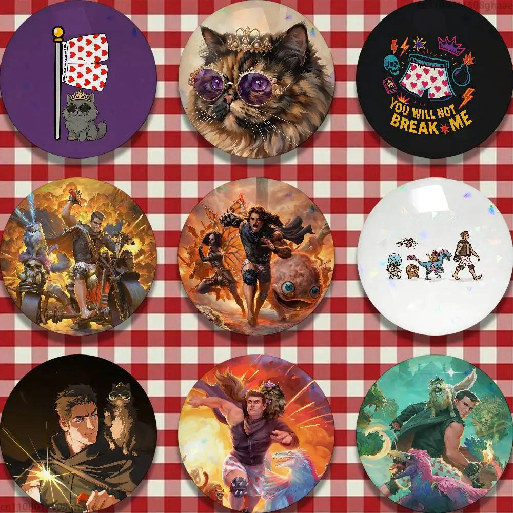 Dungeon Crawler Carl Tinplate Enamel Pins Creativity Printed Pictures Text Metal Lapel Badges Brooches