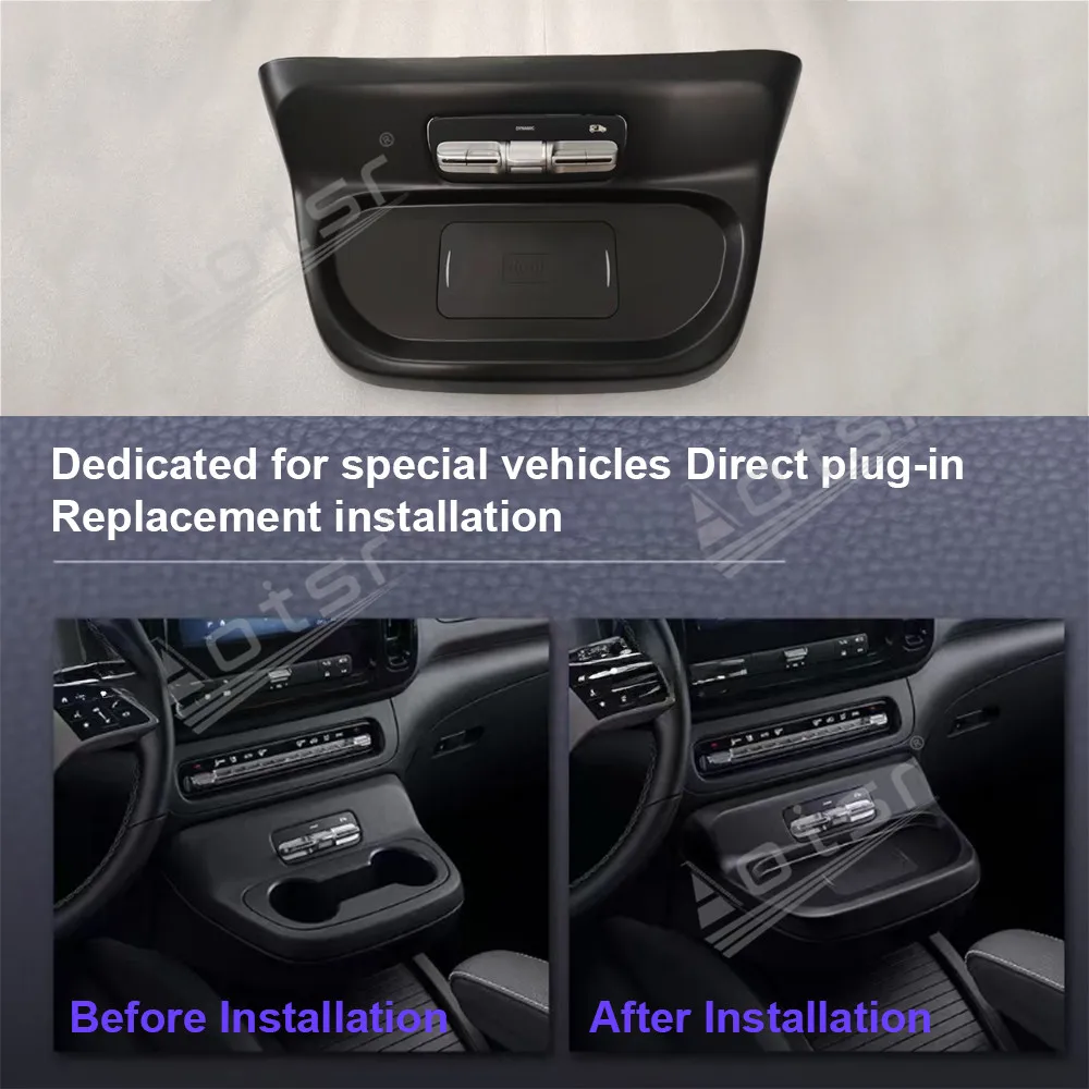 شاحن سيارة لاسلكي لسيارة Mercedes-Benz Vito 2024 2025 ذكي بالأشعة تحت الحمراء شحن لاسلكي سريع للهاتف/سامسونج/نوكيا #1