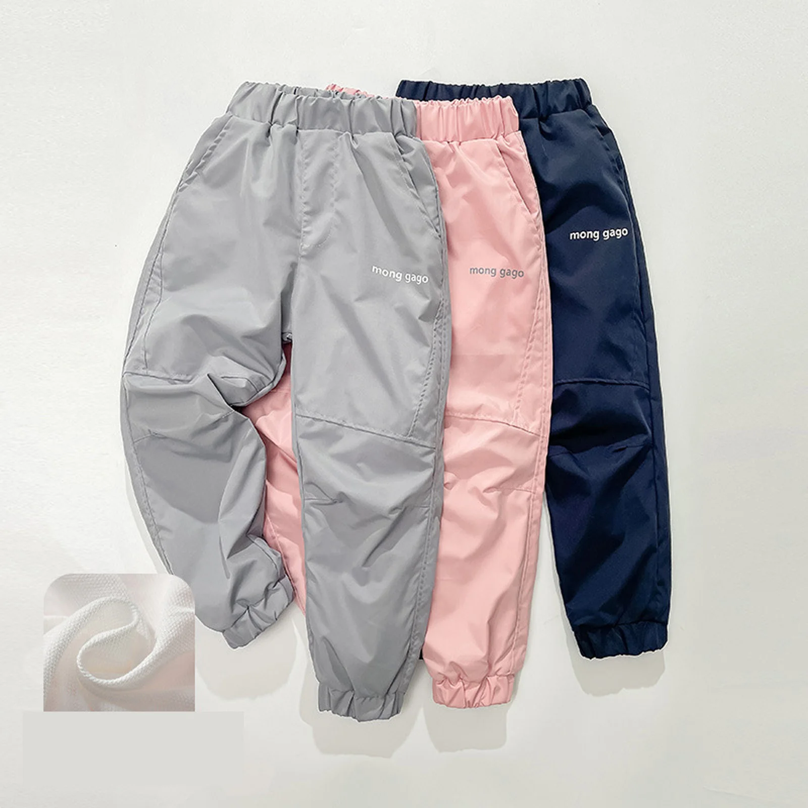 

Kids Boys Girls Windproof Water Resistant Pants Outdoor Jogging Hiking Sports Clothes Warm Trousers Elastic Waistband Sweatpants