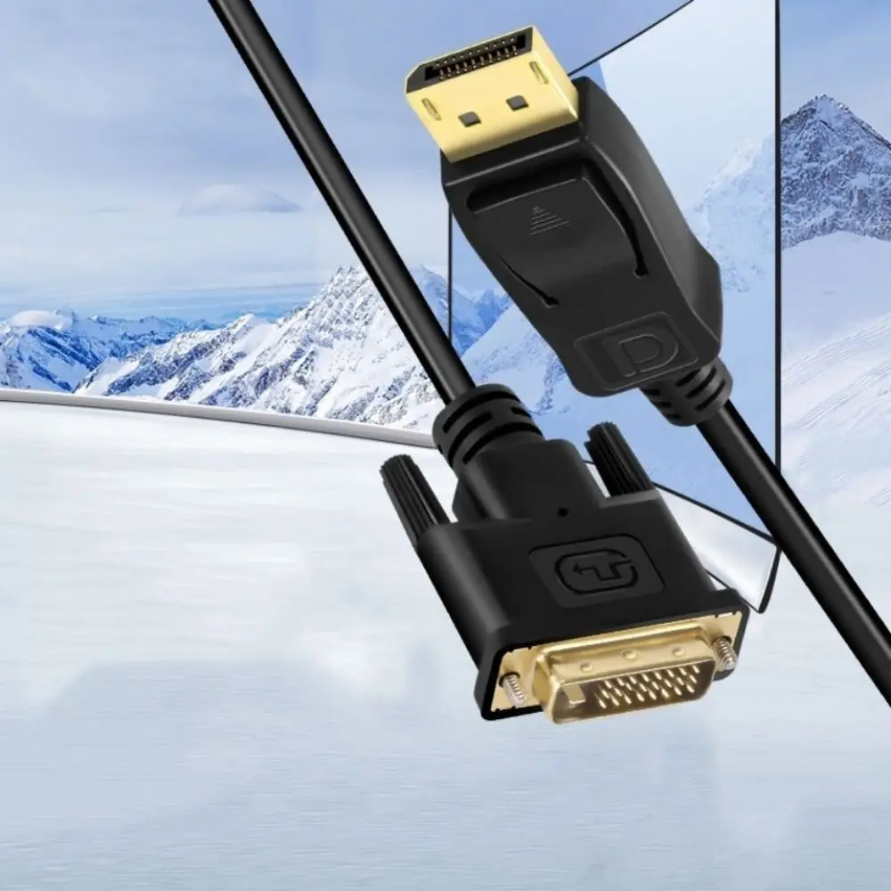 

Connecting DP TO VGA Cable Male to Male 24+1 Pin DisplayPort to VGA Adapter DP To DVI 1.8m Conversion HD Video Cable TV Laptop