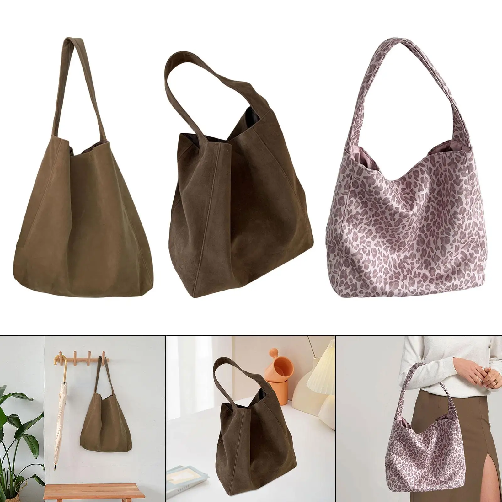 

Сумка через плечо для женщин, мягкая повседневная сумка-тоут, модная сумка для покупок в колледже