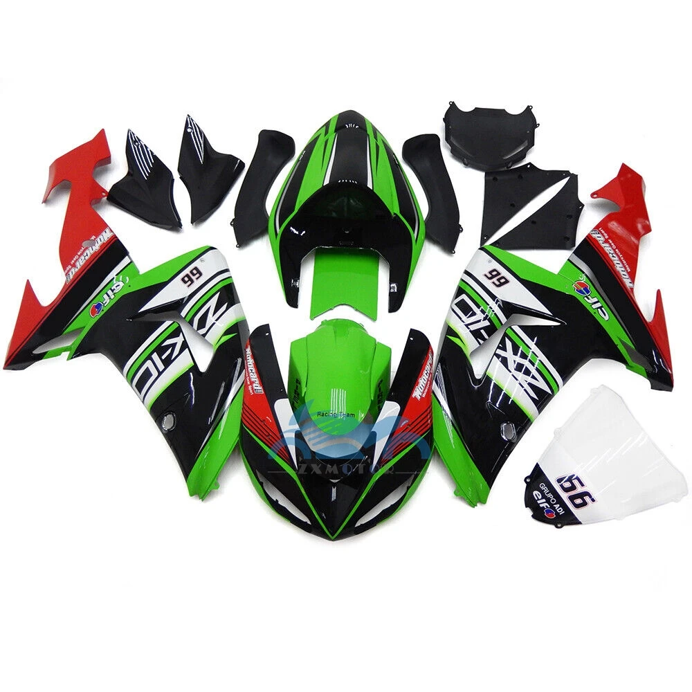 Fairings Kits Fit For Kawasaki Ninja ZX10R 2006 2007 ABS Customize Paint Green Black Injection Molding fairing zx10r 06 07