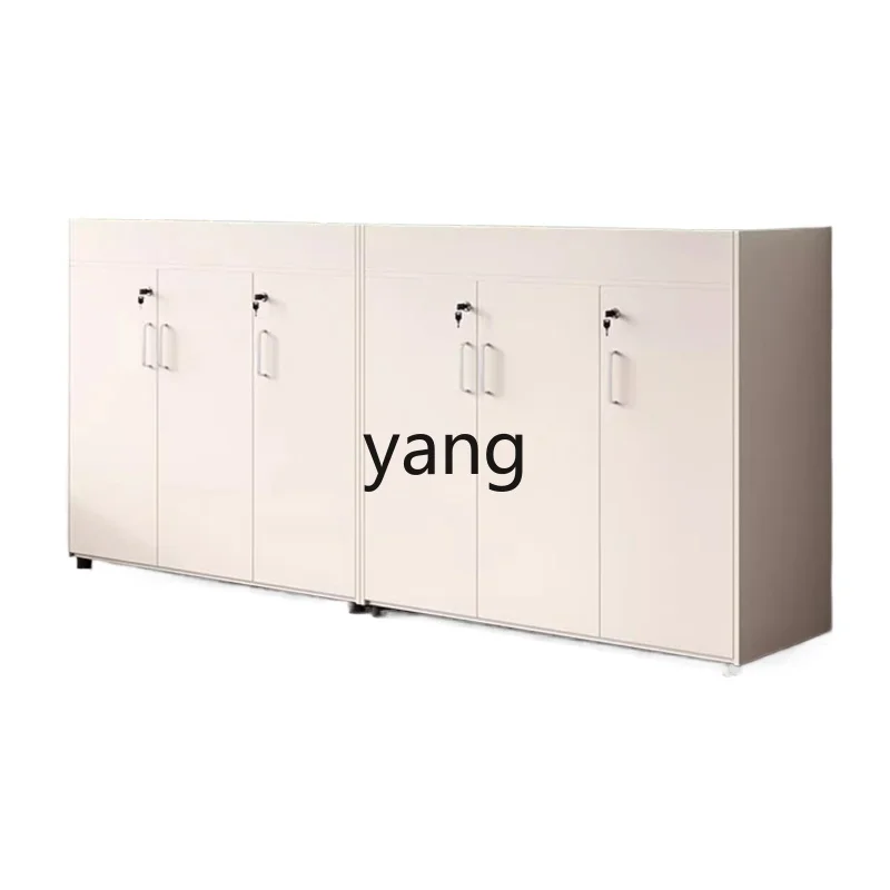 

TGF office floor cabinet with lock storage wooden cabinet personalized flower groove cabinet office furniture