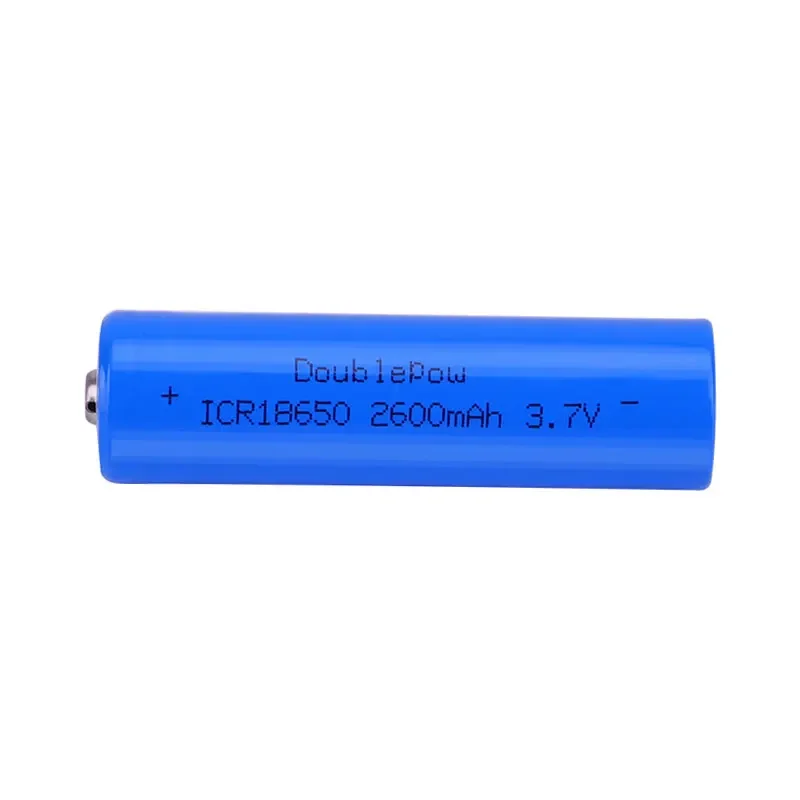 3.7V 18650 2600mAh Lithium Battery Rechargeable Li Ion for Handheld Fan LED Light Flashlight+ Icr18650 Batteries USB Charger