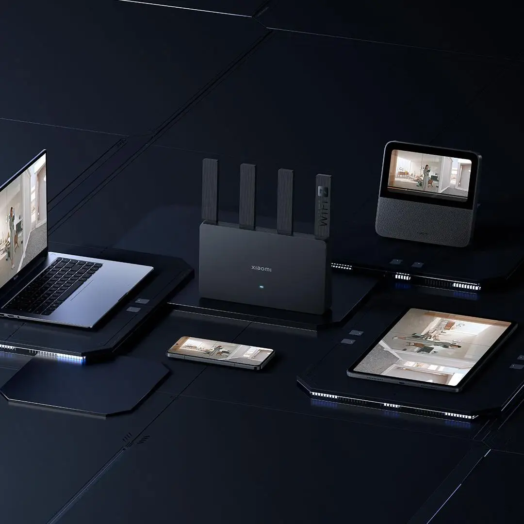 2025 راوتر Xiaomi BE3600 أسود اللون واي فاي 7 يدعم 2.4G 5G MLO ثنائي النطاق IPTV ثنائي WAN/LAN شبكة الربط الذكي