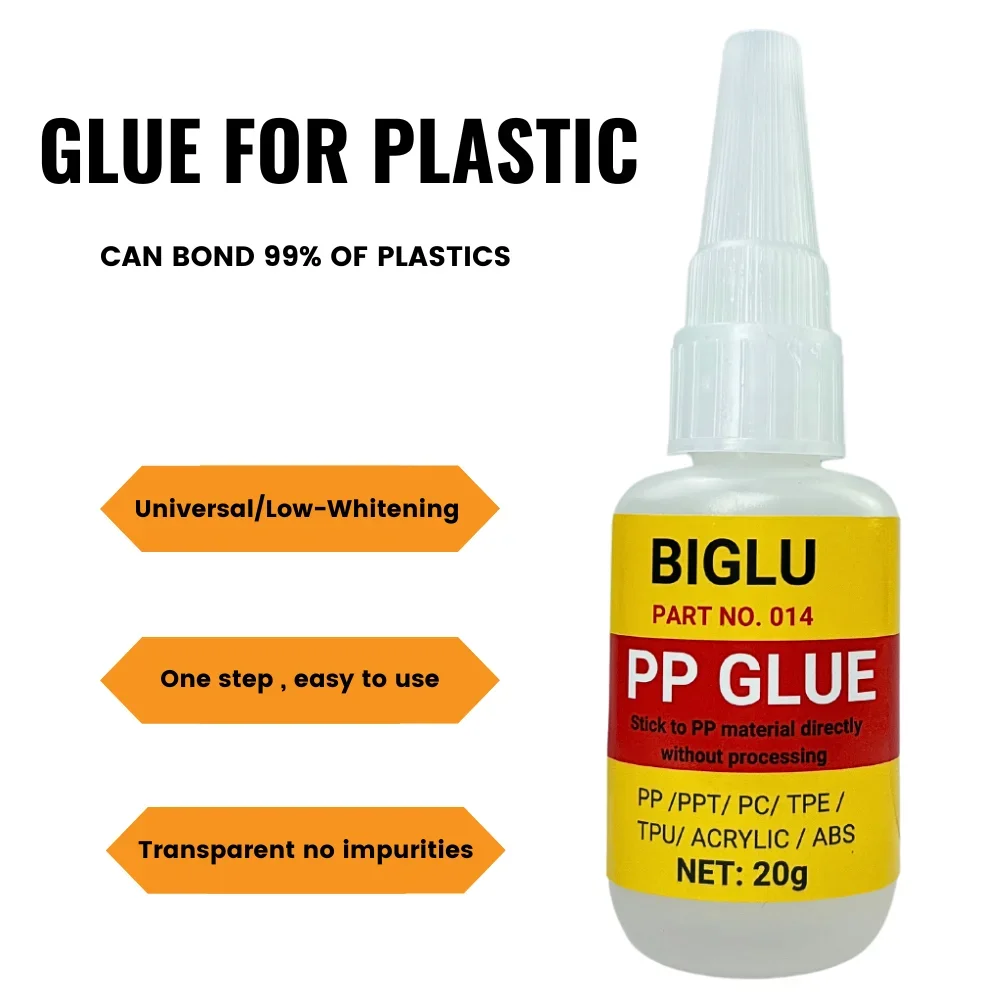 20G BIGLU Instant PP Glue Protection Adhesive High Temperature Resistant Sticky Electronic Components Metal Adhesive