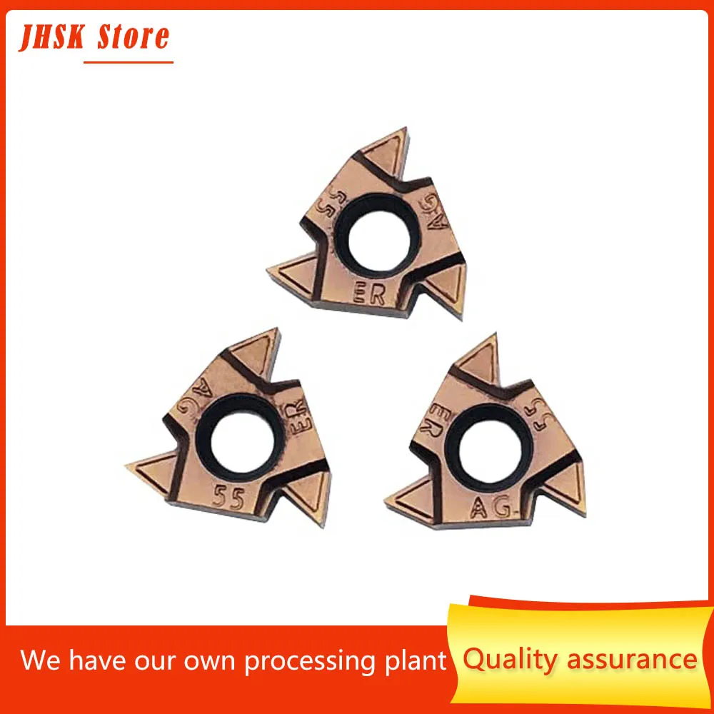 Metal turning tools 10Pcs Lathe Threading Inserts 16ERM AG55 External Threading Insert Carbide Inserts CNC Lathe cutters Inserts