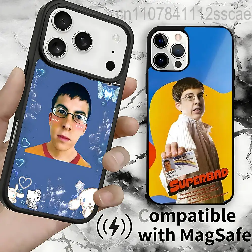 

Магнитный чехол для беспроводной зарядки Mclovin Movie Superbad для iPhone 11,12,13,14,15,16,17, Pro, Max, Plus, противоударный чехол