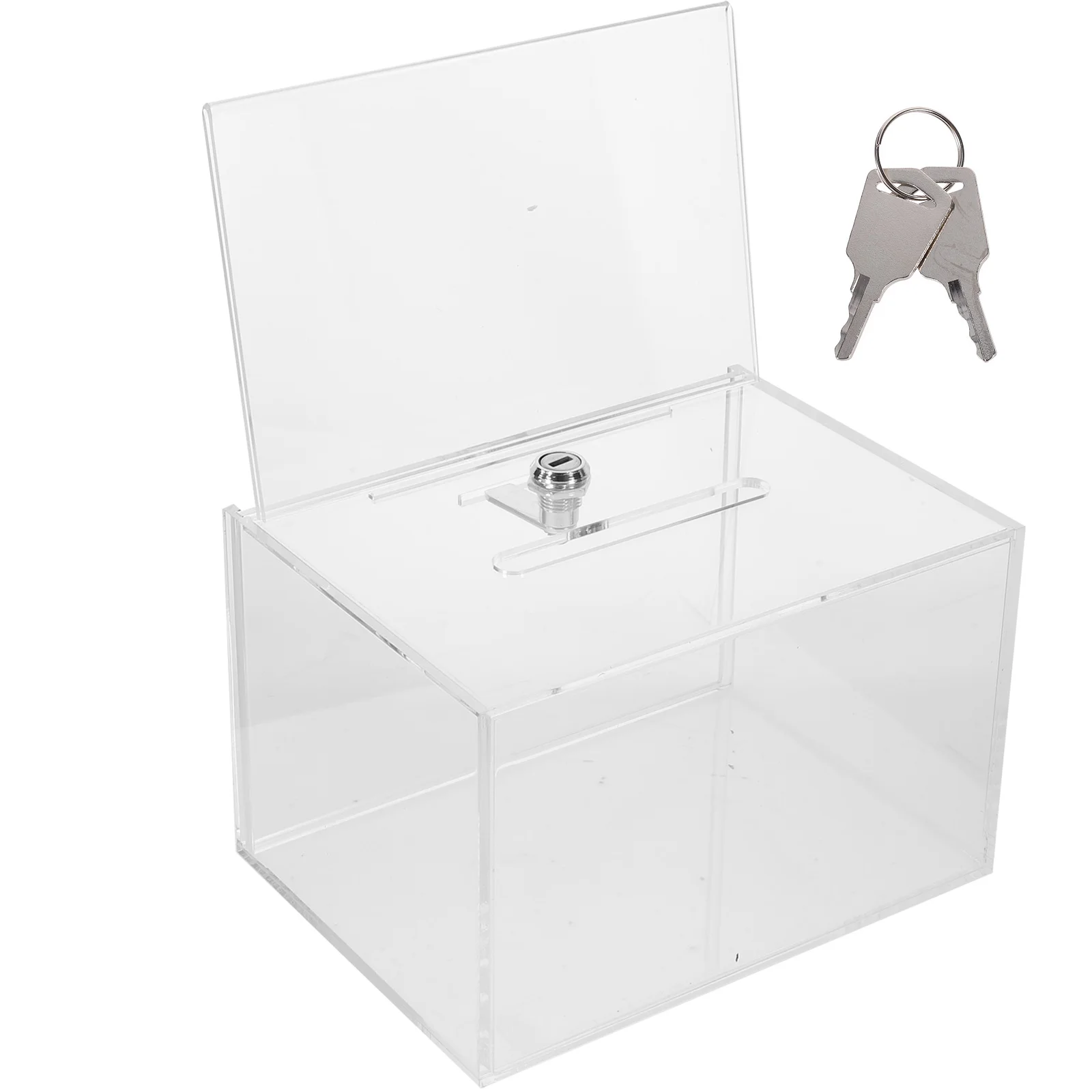 

Ballot Box Suggestion Donation Election Business Card Boxes Lockable for Money Alloy Office