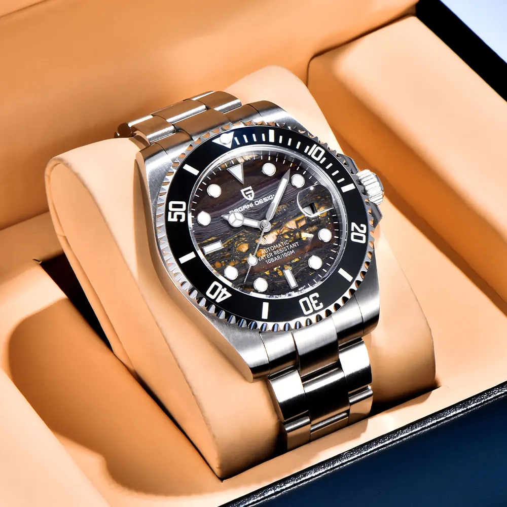 43mm Diving Watch PAGANI DESIGN Mechanical Watch Men Top Brand Automatic Wristwatch Stainless Steel 100M Waterproof Men Watches