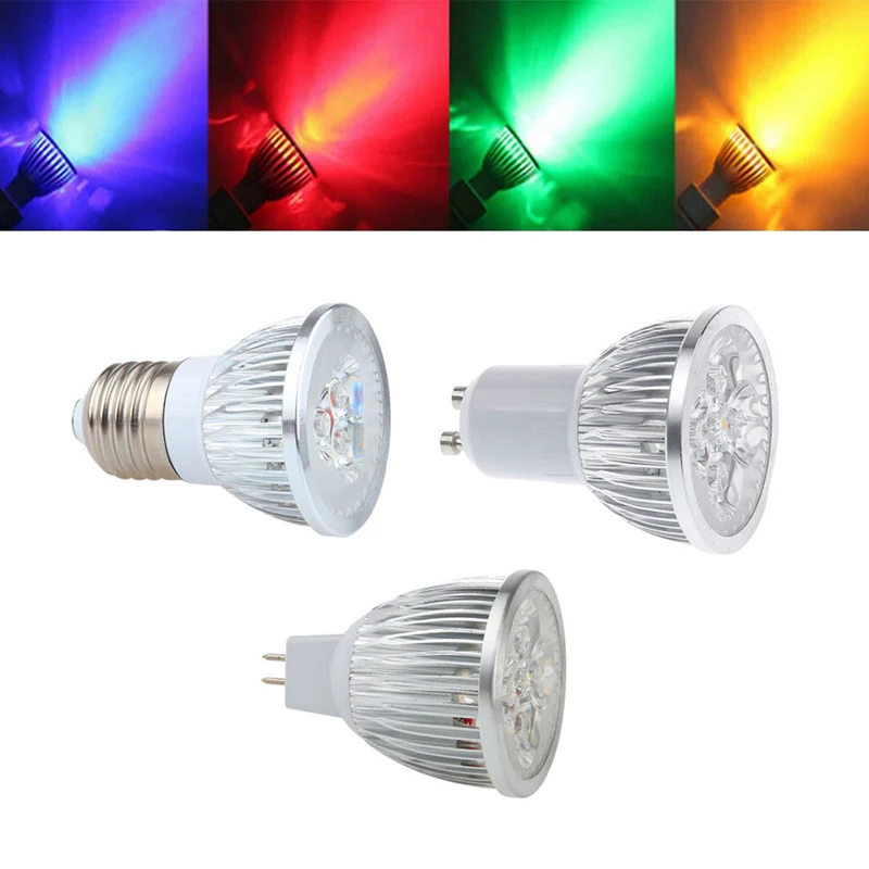 

Dimmable GU10 GU5.3 MR16 E27 LED Spotlight 9W 12W 15W 220V 12V Red/Green/Blue/Yellow light Lampada Spot Candle Luz LED Bulbs