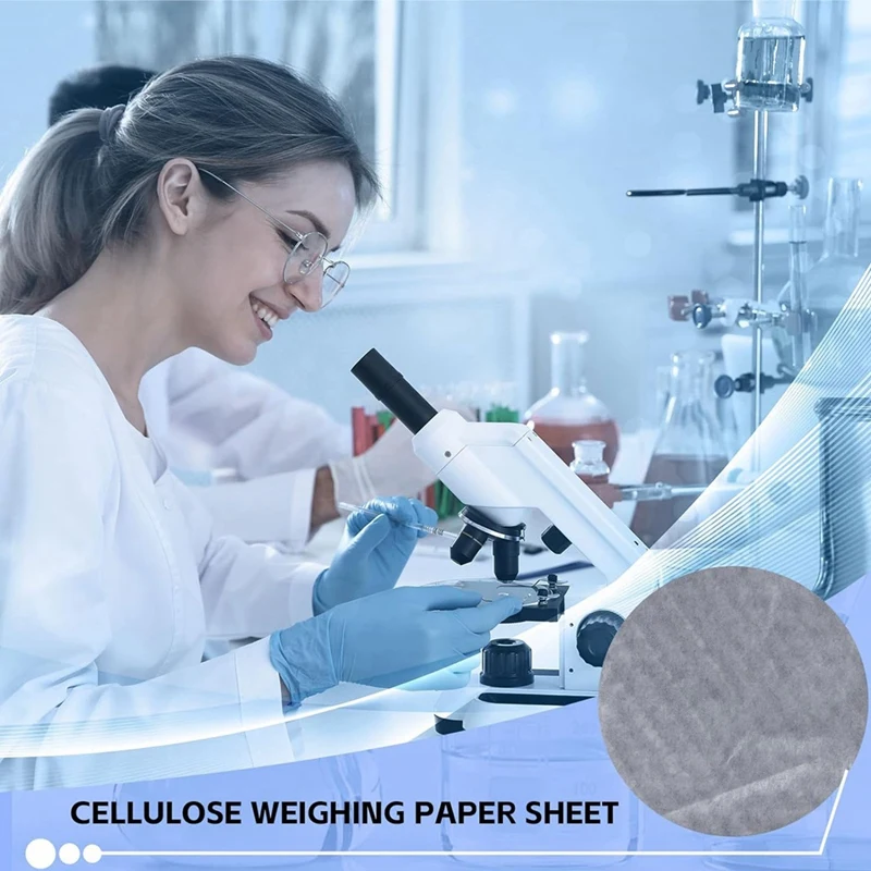 2000 Pcs Cellulose Weighing Paper Sheet Laboratory Sample Weighing Paper Weigh Papers, Nitrogen Free, 4 X 4 Inches Easy To Use