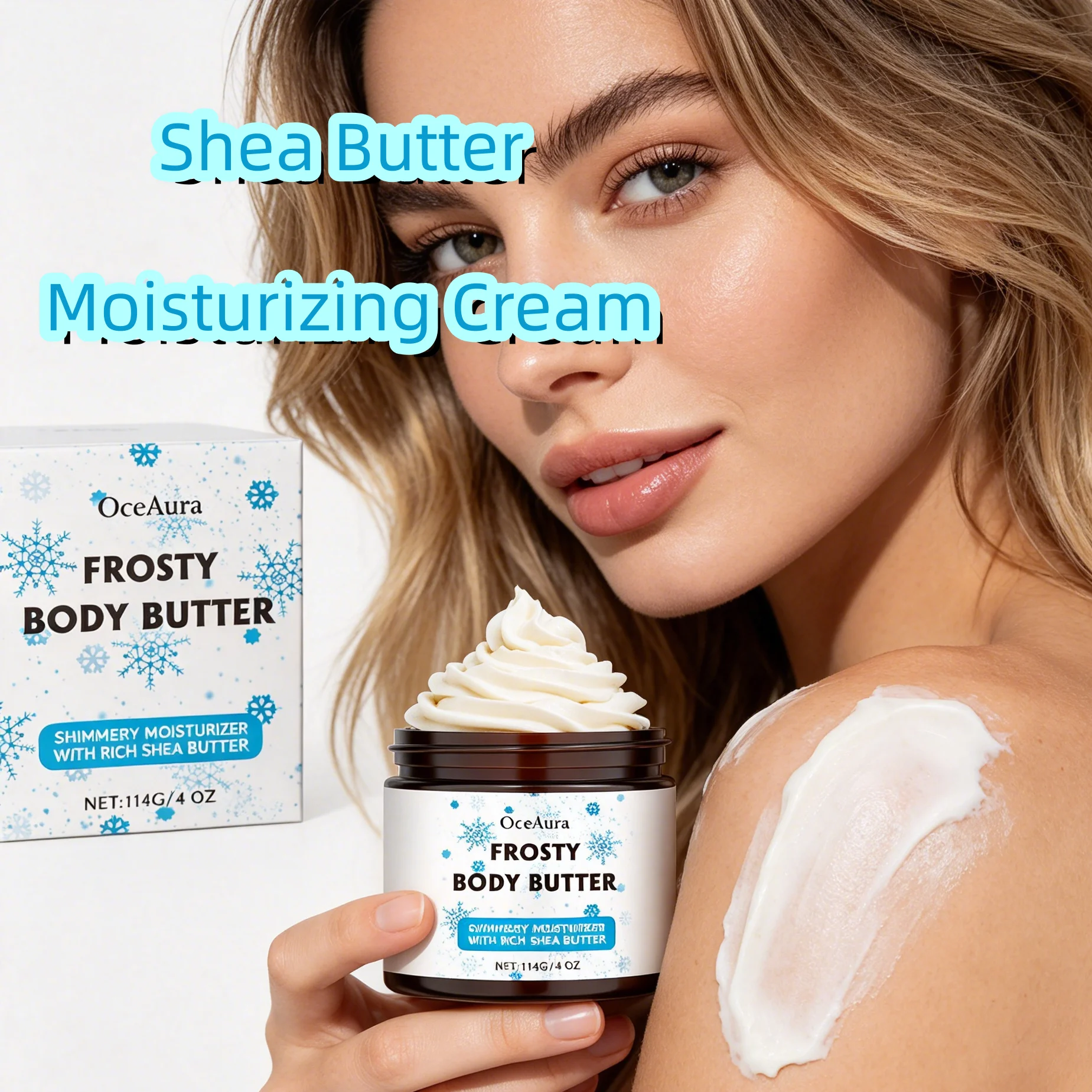 Shea Butter Moisturizing Cream,Double-Oil Deep Nourishment,Body&Face Firming Anti-Aging, Instant Relief For Strawberry Legs&KP Whipped Butter Texture,Preventing & Fading  Marks,Ultimate 48H Skin Barrier Rescue,Suitable For All Skin Types.