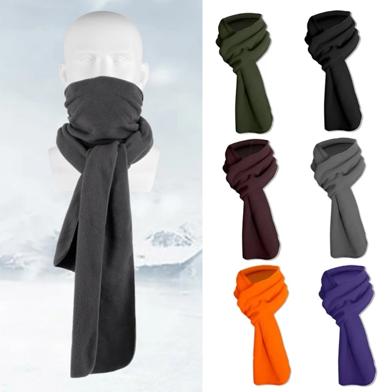 

Fashion Warm Fleece Scarf Soft Lightweight Solid Color Autumn Winter Scarves Wraps Gift for Women Men Girls Boys