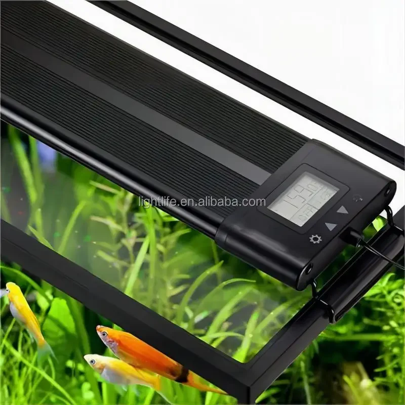 

12-55 Inch Aluminum Full Spectrum LCD Freshwater Aquarium Led Background Light Bracket Bar Fish Tank Lamp For Live Plant Tank