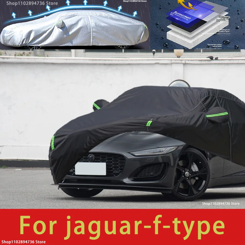 

For Jaguar F type Fit Outdoor Protection Full Car Covers Snow Cover Sunshade Waterproof Dustproof Exterior black car cover